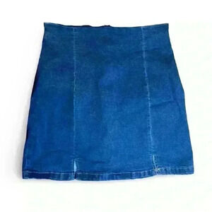SHEIN Blue Chambray Miniskirt Size Small